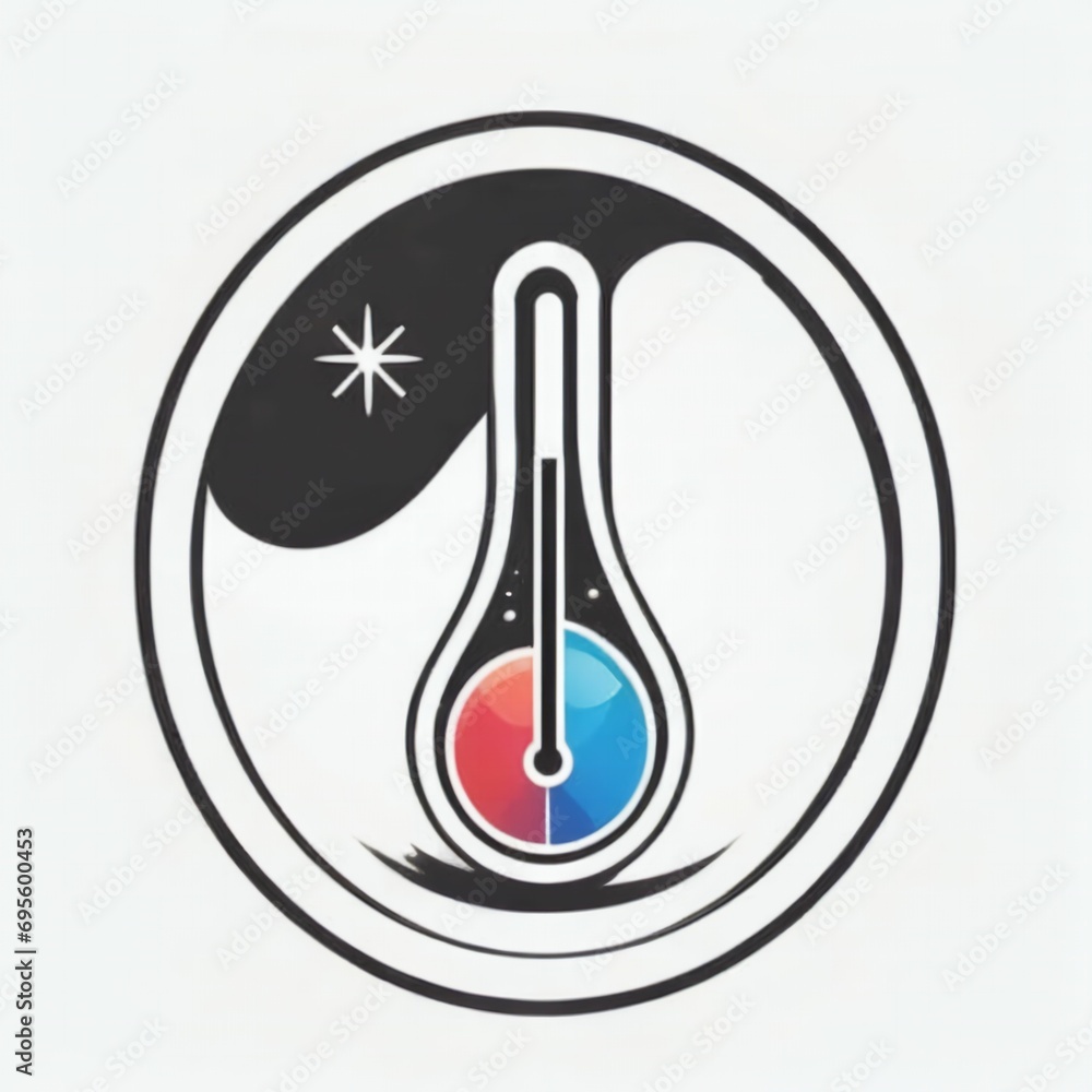 illustration of a thermometer.Created with Generative Ai technology illustration of a thermometer.Created with Generative Ai technology