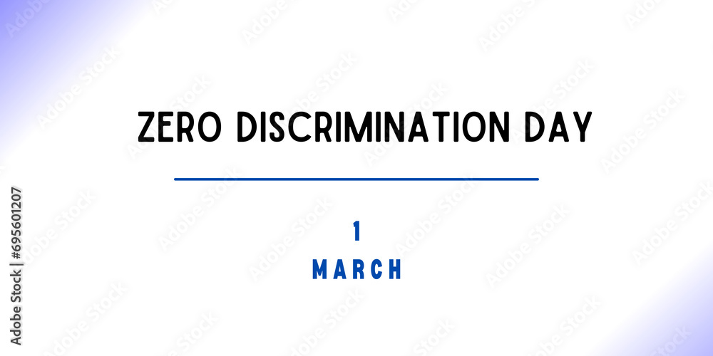 Fototapeta premium 1 March - Zero Discrimination Day