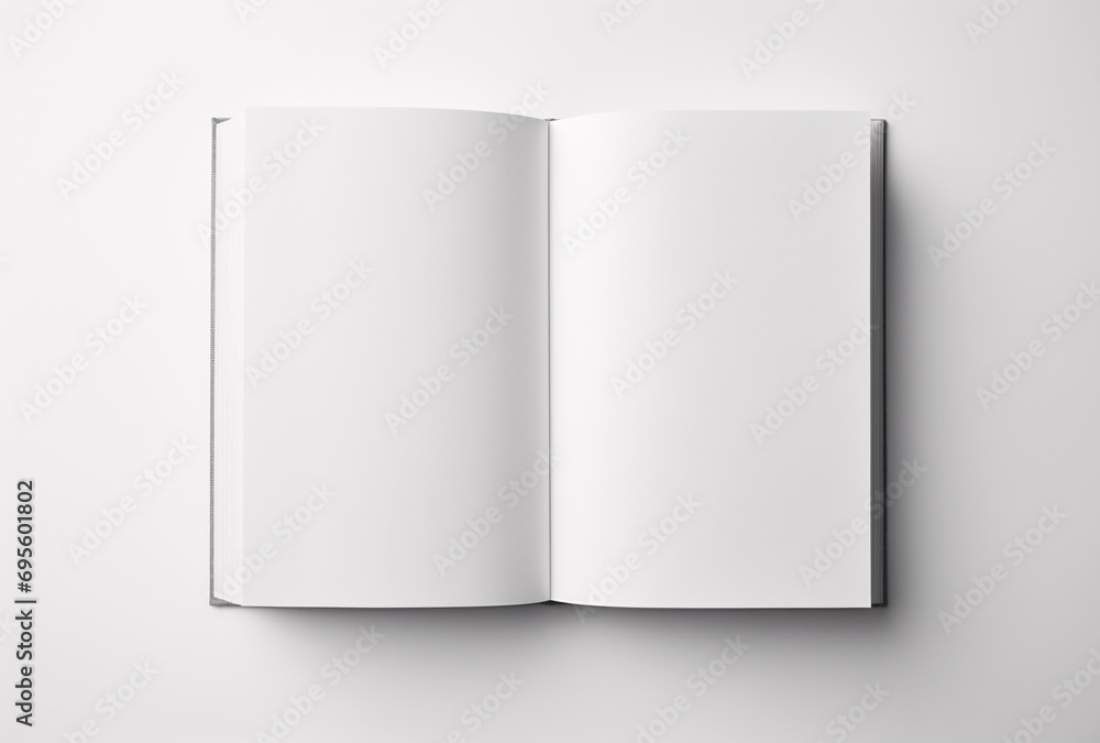 Blank Page - A White Book Cover Generative AI - obrazy, fototapety, plakaty 