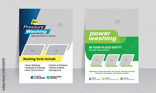 pressure cleaning & power washing flyer template 