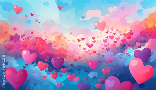 Heart-Filled Sky Generative AI