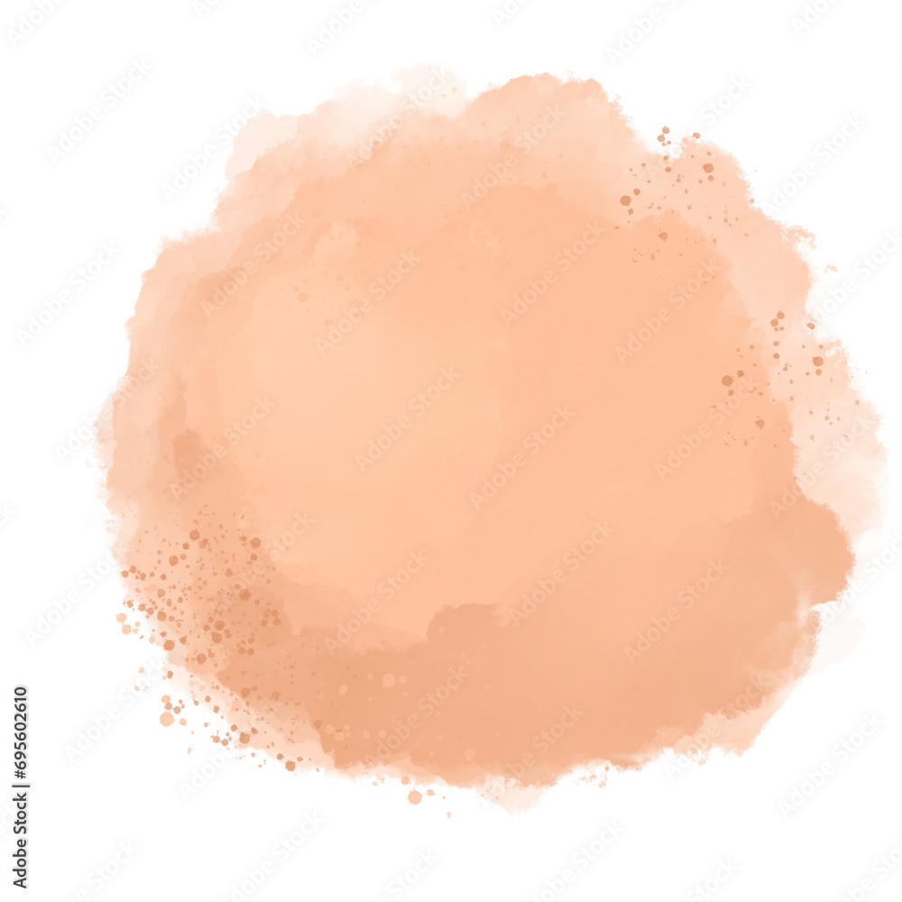 Peach Fuzz, Color of the year, 2024 Watercolor Dot