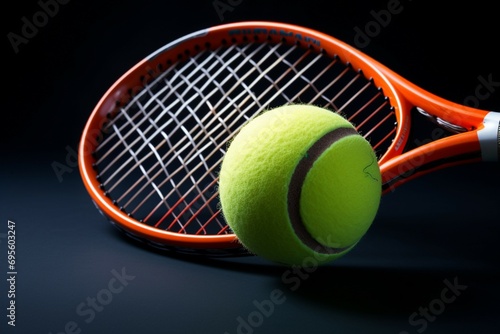 Sporting duo Tennis ball and racket the perfect equipment for a game