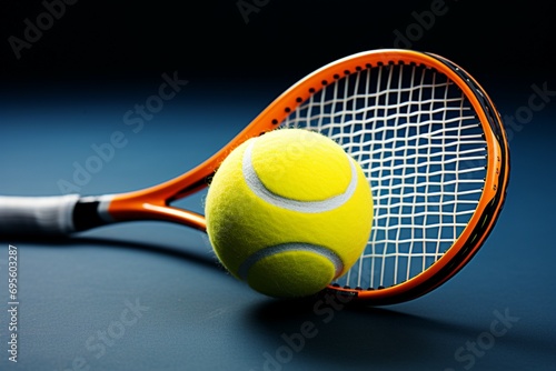 Tennis essentials Ball and racket ready for an energetic match