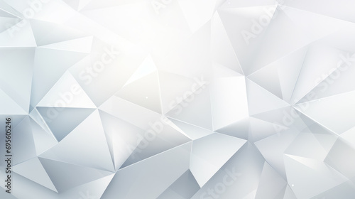 Triangular-Shaped White Geometric Background, Generative AI