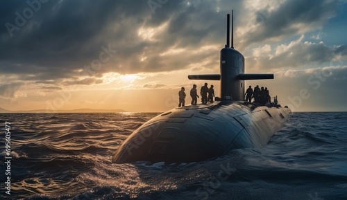 Sailors on a submarine Generative AI