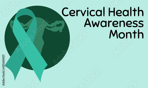 Cervical Health Awareness Month, design of a banner, poster or card on a medical theme