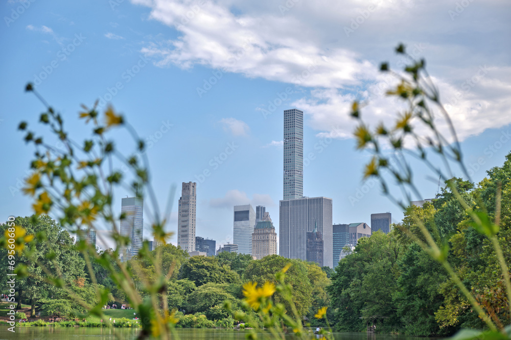 Fototapeta premium new-york city archtecture in downtown sunny light day