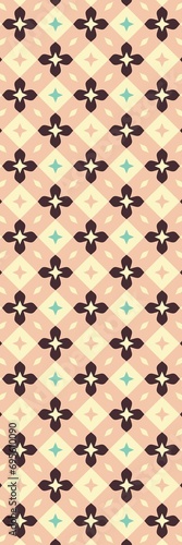 Retro bookmark with geometrical pattern