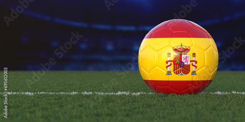 Flag of Spain On Soccer Ball