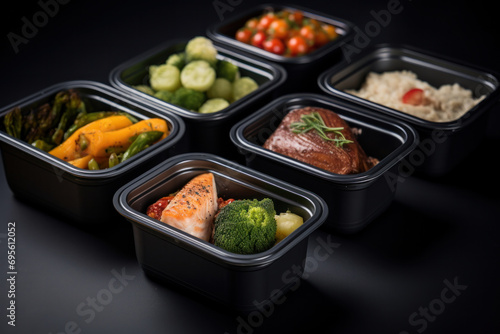 Assorted healthy meal prep containers with a variety of proteins and vegetables, perfect for balanced diet and portion control