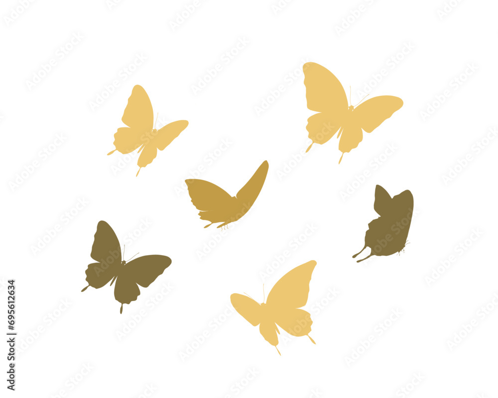 Fototapeta premium butterflies isolated on white