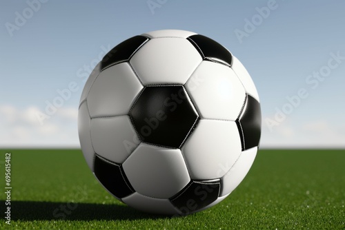 Soccer ball on a radiant light background evoking energy and excitement © Muhammad Shoaib
