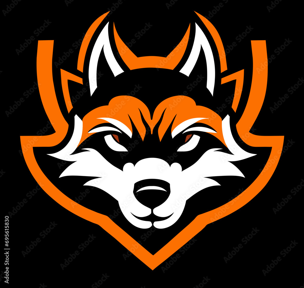 dog head cool logo design dog head cool logo design