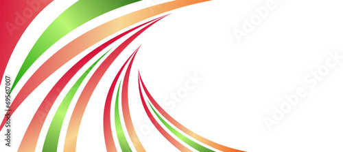 abstract spiral colorful gradient indian tricolor flag banner template photo