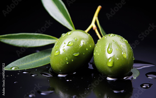 Ripe olives on white