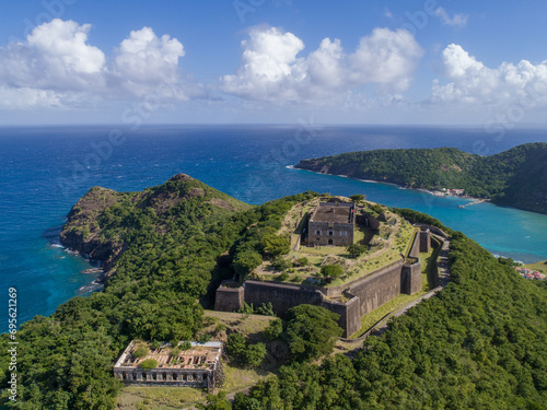 Canvas Print Fort Napoléon is a fortification, located on Terre-de-Haut Island, in the Îles des Saintes, Guadeloupe