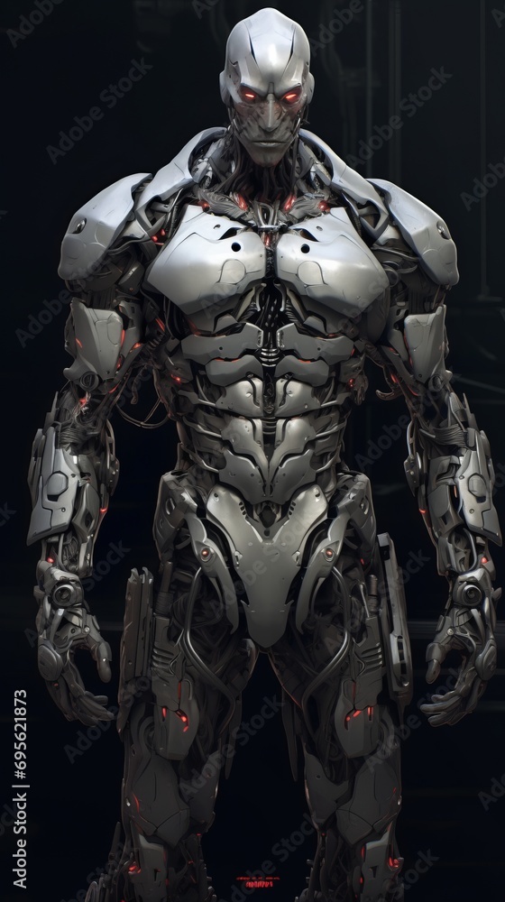 full body of a cyborg