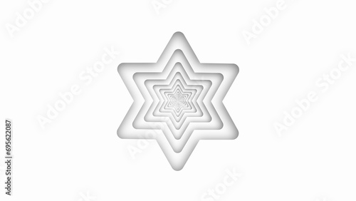 silver six point star