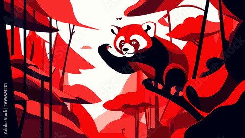 A family of lemurs in Madagascar. vektor icon illustation