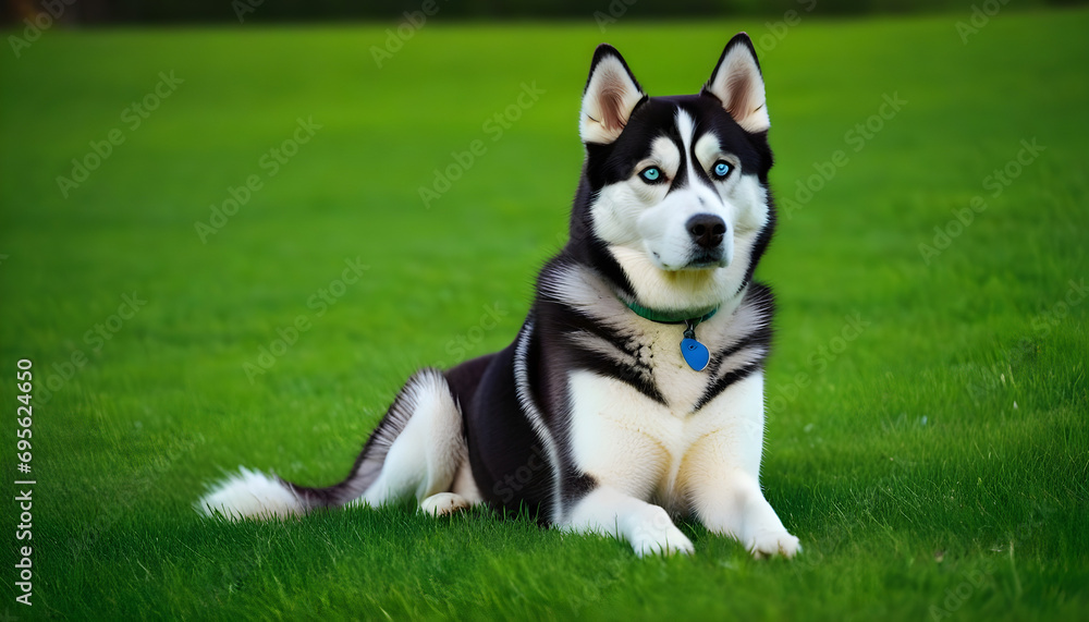 Siberian husky on green grass field Siberian husky on green grass field