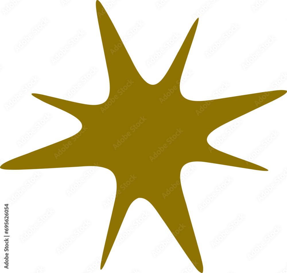 Abstract star shape vector illustration. Simple Star silhouette design elements