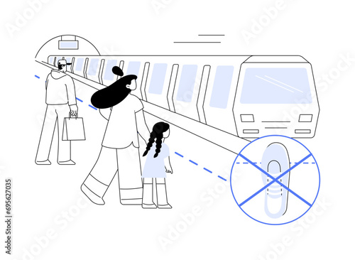 Metro safety abstract concept vector illustration.