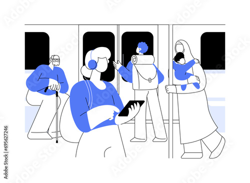 Rush hour abstract concept vector illustration.