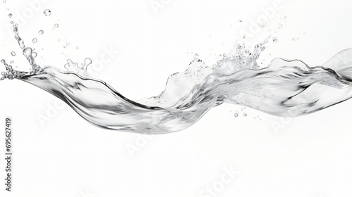 Abstract clear water splash isolated on white
