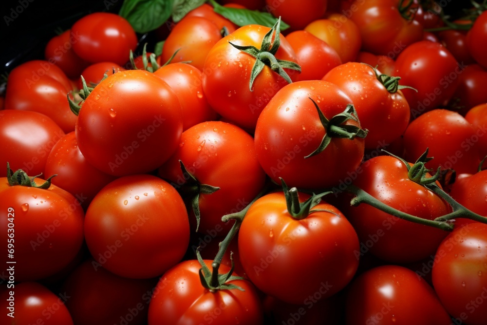 Bursting drawer a variety of ripe, colorful tomatoes in abundance Bursting drawer a variety of ripe, colorful tomatoes in abundance