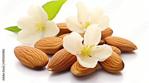  Almond isolated on white background