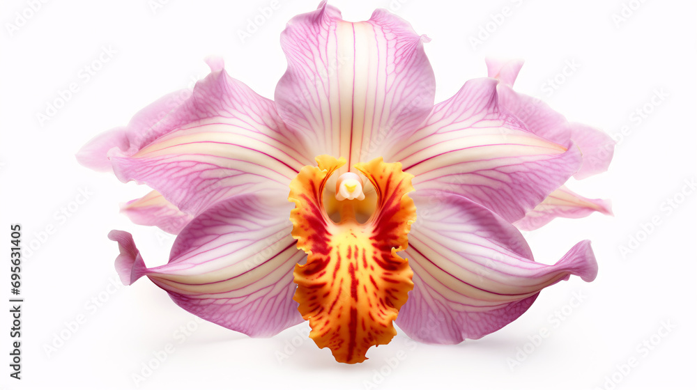 Pink orchid isolated on white background. Pink orchid isolated on white background.