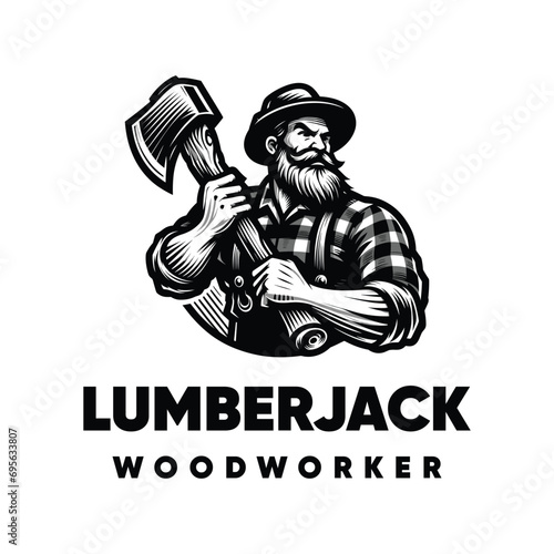 logo vector of lumberjack photo