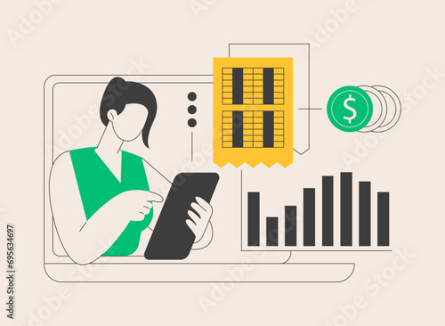 Enterprise accounting abstract concept vector illustration.