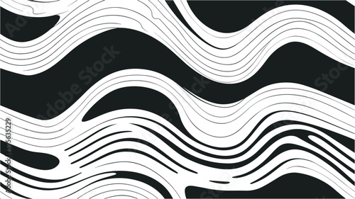 Brush grunge pattern. Vector. Optical art background. Modern grunge background . Abstract backgroud. Watercolor. Wavy pattern. Seamless.