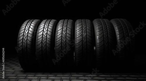 tire isolated on black