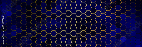 dark blue background with gold lines