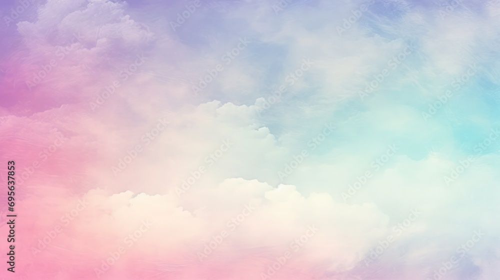 Watercolor of sky and clouds abstract with pastel gradient color background