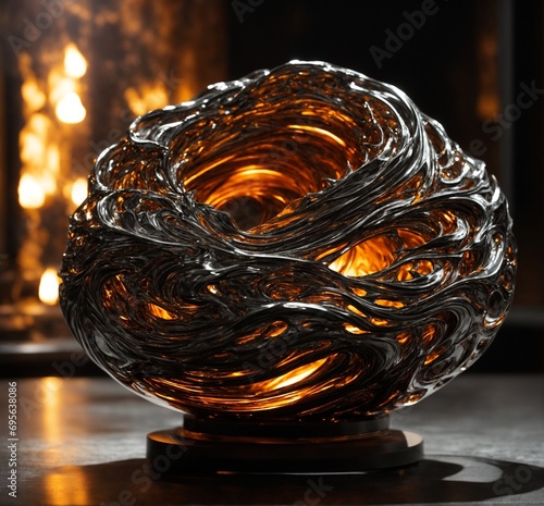 Molten metal sculpture#04