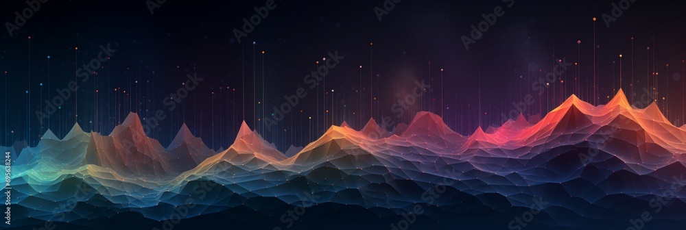 A combination of charts, graphs and signals. Abstract background - obrazy, fototapety, plakaty 
