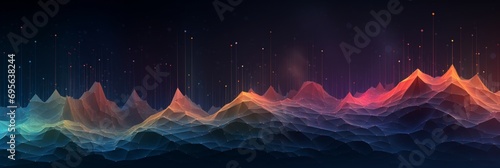 A combination of charts, graphs and signals. Abstract background photo