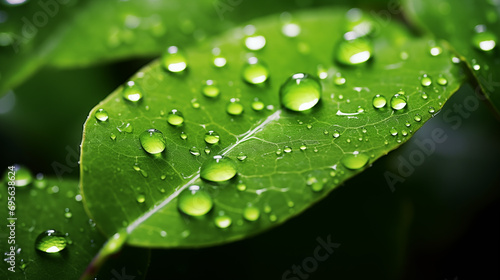 Beautiful macro photo from nature and leafs with water drops