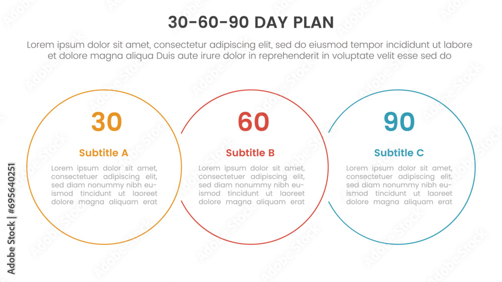 30 60 90 day plan management infographic 3 point stage template with big circle outline union for slide presentation 30 60 90 day plan management infographic 3 point stage template with big circle outline union for slide presentation