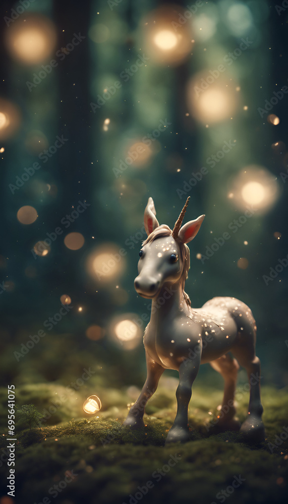 Mystical Unicorn Glade: Nighttime Fantasy in the Woodlands | Glowing Fireflies Add Magic to Nature's Twilight Symphony Mystical Unicorn Glade: Nighttime Fantasy in the Woodlands | Glowing Fireflies Add Magic to Nature's Twilight Symphony