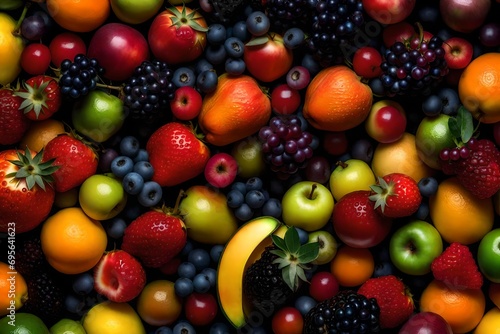 Fruit rainbow resolution and cinematic photography -