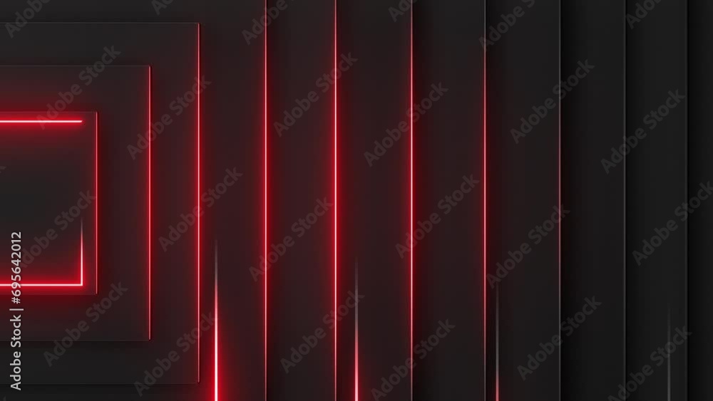 This stock motion graphic video of 4K Red Neon Strokes Pattern with ...