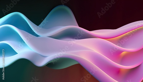 Wallpaper Mural Dynamic, vibrant softness wave shapes in motion. Metallic abstract wavy liquid background. Generative AI Torontodigital.ca