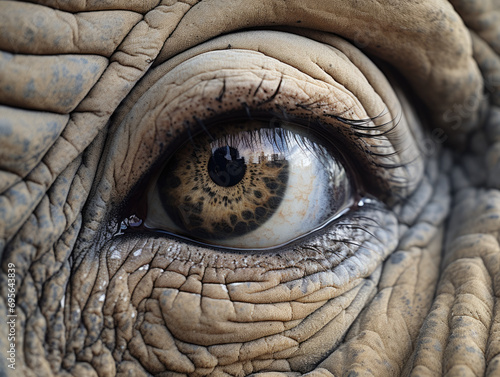 Closeup of an Elephant eye