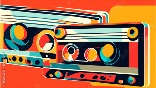 Retro cassette tapes vektor icon illustation