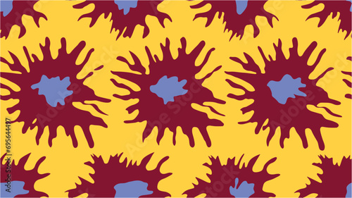 Small colorful flowers. Abstract colorful pattern for background. Seamless floral pattern. Background is azure. Hand drawing. Textile rapport. Raster cute pattern in small flower.